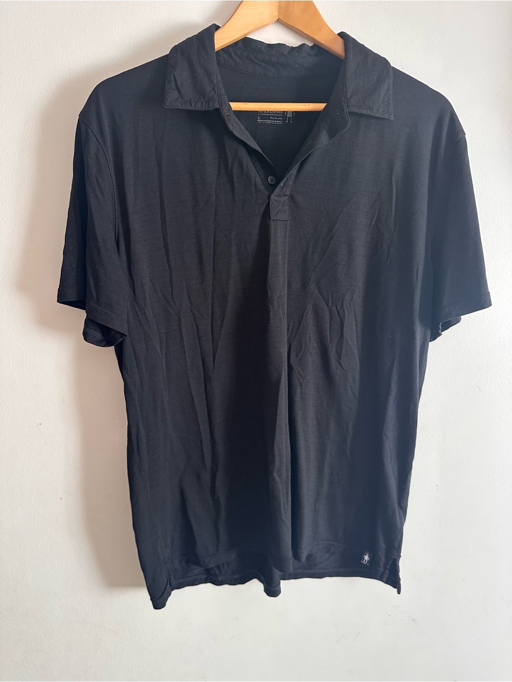 Smartwool Merino 150 Polo Men’s L Black Merino Wool Hiking Travel
